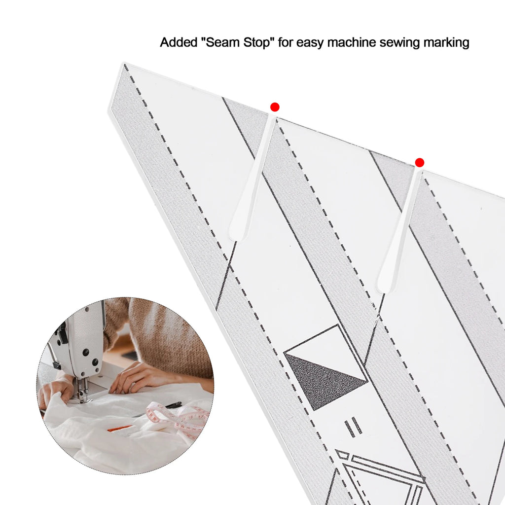 Acrylic Triangle Quilting Ruler – Patchwork Template & Fabric Tool Quilting Ruler Richie's