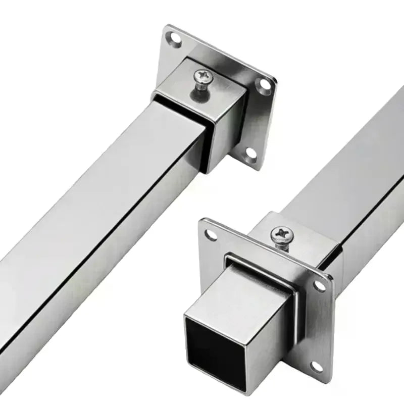 Stainless Steel Square Tube Flange Base Connector 25/30/35mm Tube Flange Connector Richie's
