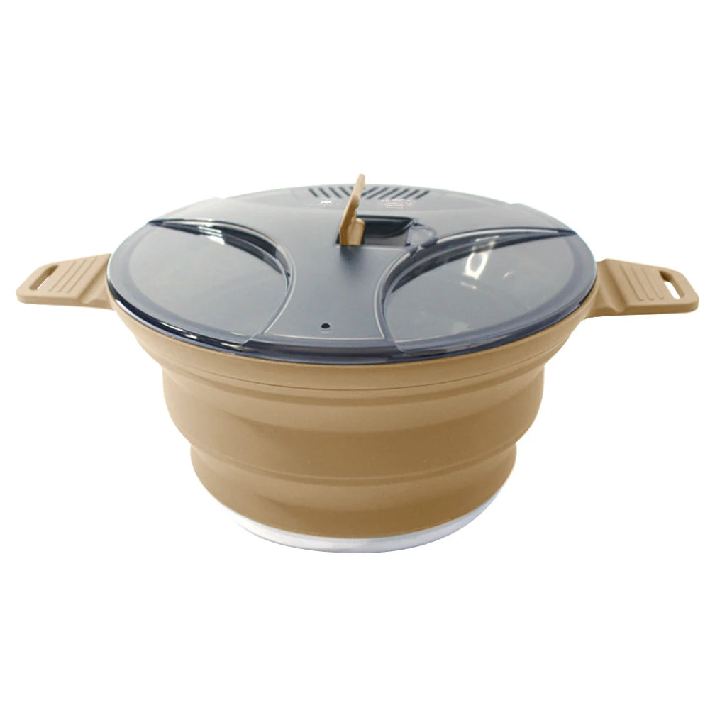 APWIKOGER Foldable Camping Pot 2500ml – Lightweight Cookware Camping Cookware Pot Richie's Khaki