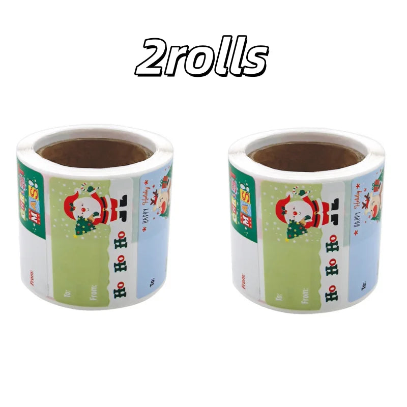 250/500 Christmas Glitter Stickers – Self-Adhesive Mixed Colors Christmas Craft Stickers Richie's 2rolls