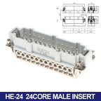 HDC-HE Heavy Duty Connector 6–24 Core 16A 500V Aviation Plug Industrial Connector Insert Richie's 24P Male