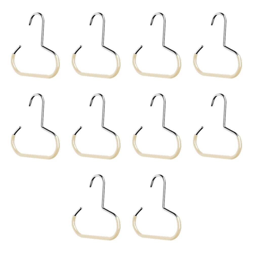 Round Hook Hangers for Hats Scarves Bags – Non-Slip Organizer Wardrobe Hook Hanger Richie's white 10pcs
