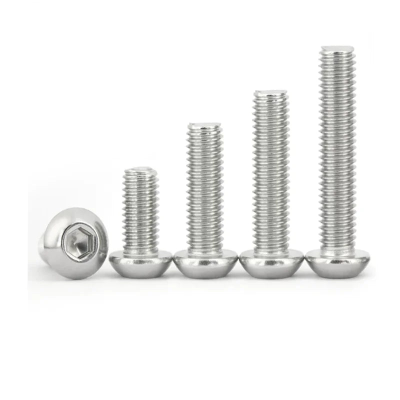 600Pcs M3 Stainless Steel Hex Socket Button Head Screws Nuts Kit Screw & Nut Kit Richie's