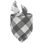 Plaid Dog Bandana with Tassels – Soft Washable Pet Scarf Dog Bandana Scarf Richie's 07