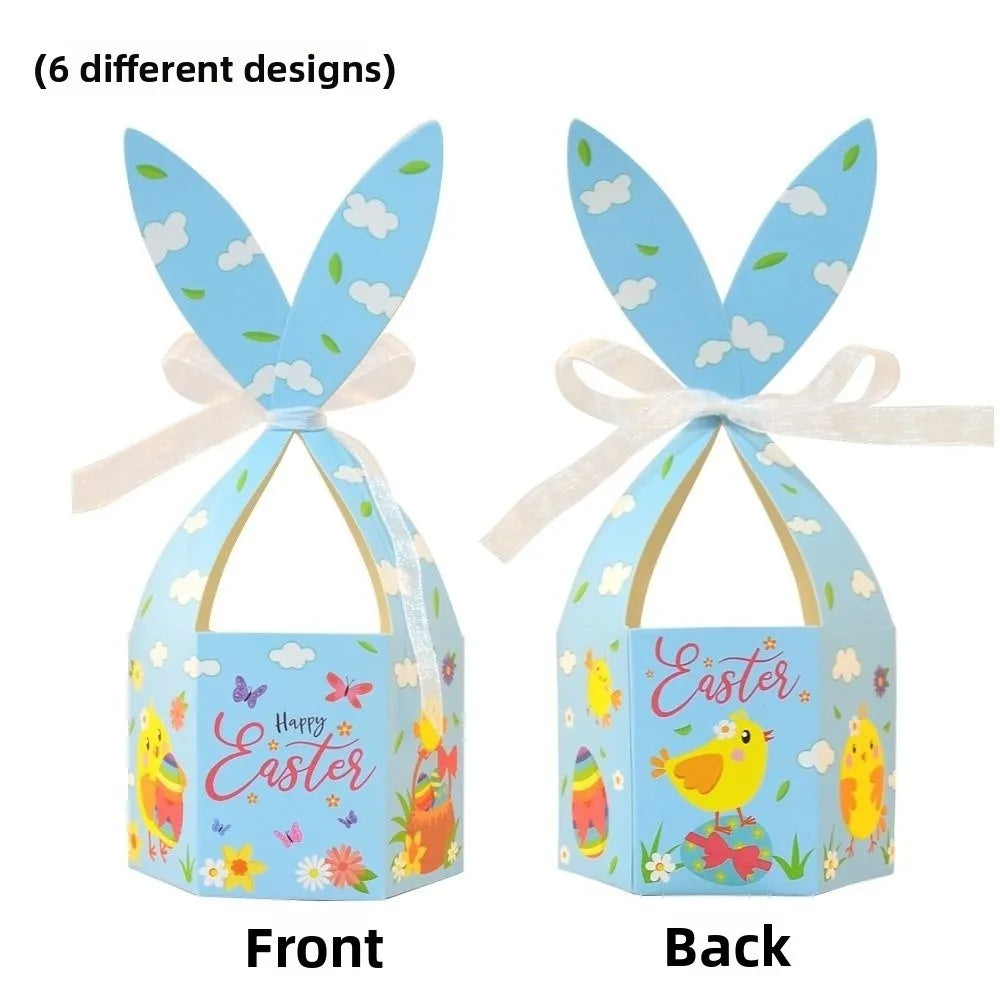 12PCS Easter Gift Boxes with Ribbon Handle – Cartoon Rabbit Design Easter Gift Boxes Richie's