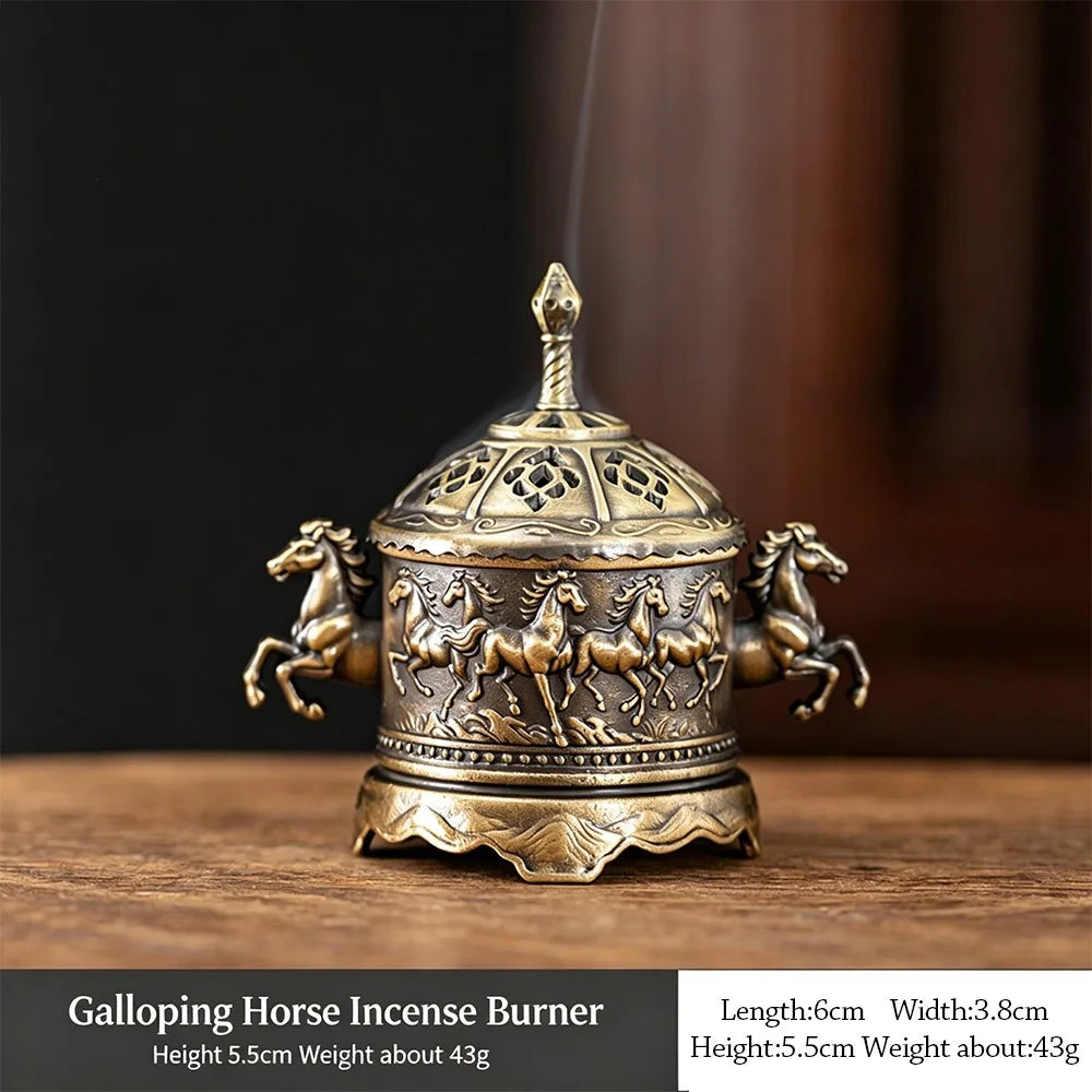 Alloy Incense Burner Carved Hollow Sandalwood Plate Holder Incense Burner Richie's B