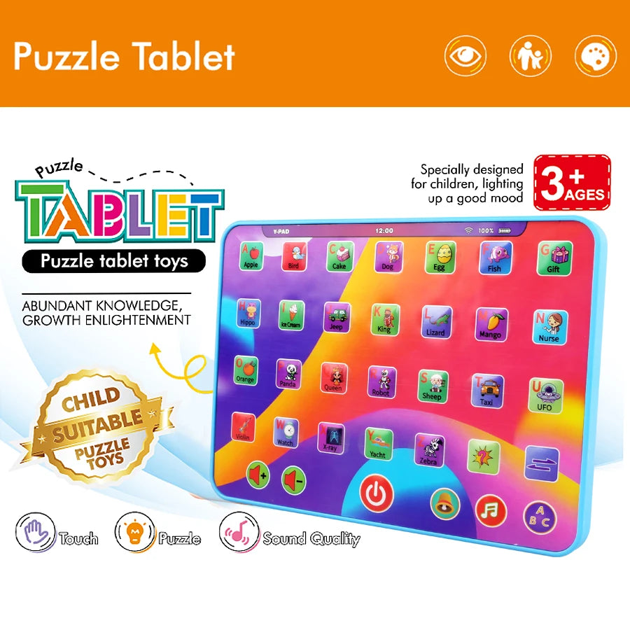 Kids Alphabet Learning Tablet – ABC, Numbers, Colors & Music Educational Learning Toy Richie's