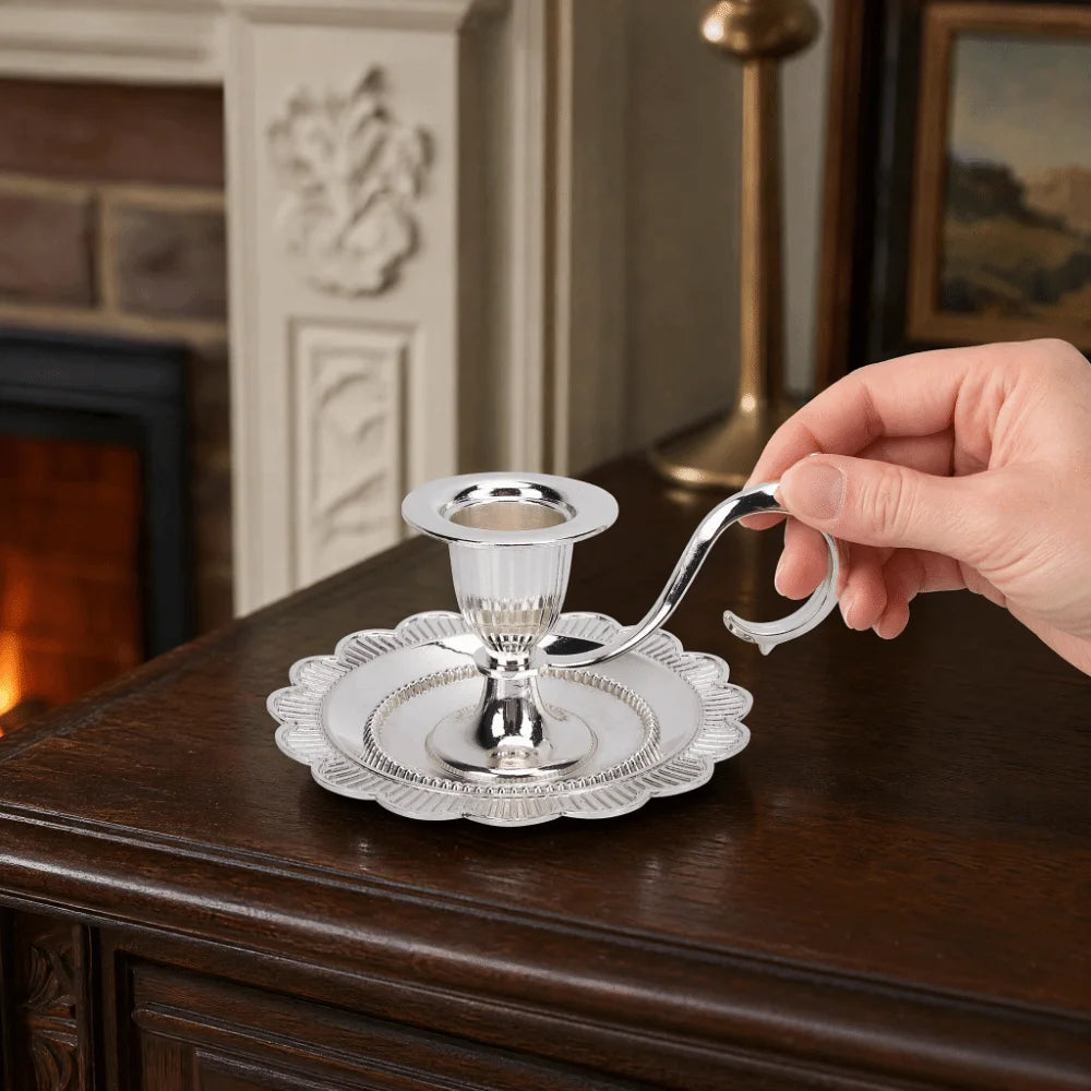 Zinc Alloy Handheld Candlestick Holder – European Retro Style Candle Holder Richie's