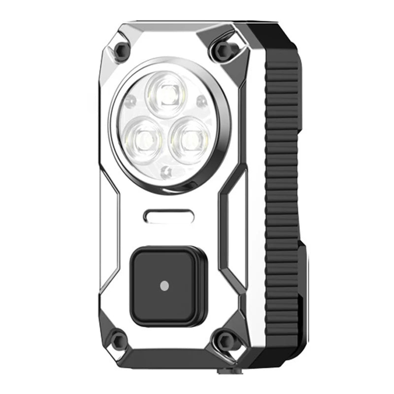 1200mAh Tri-Source EDC Flashlight | Magnetic USB-C Rechargeable EDC Tactical Flashlight Richie's sliver