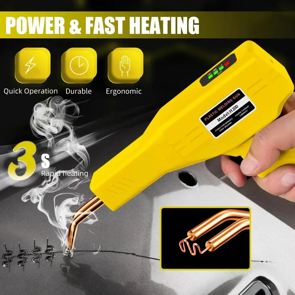 200W Rechargeable Plastic Welding Gun – Car Bumper Repair Kit Plastic Welding Gun Richie's