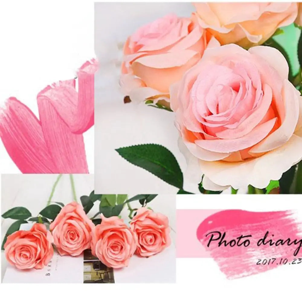 Vintage Silk Rose Artificial Flower – 5 Colors, 50cm Stem Artificial Silk Flower Richie's