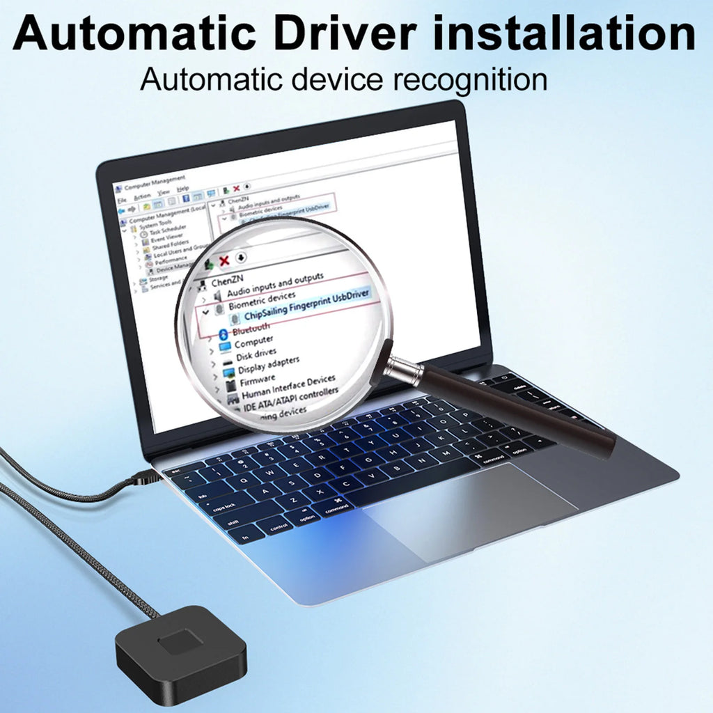 USB Fingerprint Reader 5ft Cable – Windows Hello 10/11 USB Fingerprint Scanner Richie's