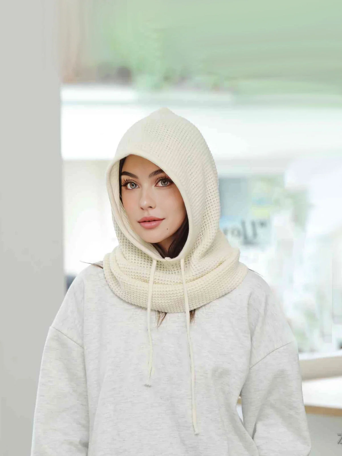 Women's Winter Knit Balaclava Beanie Hat & Neck Scarf Balaclava Beanie Hat Richie's SHFLM-8