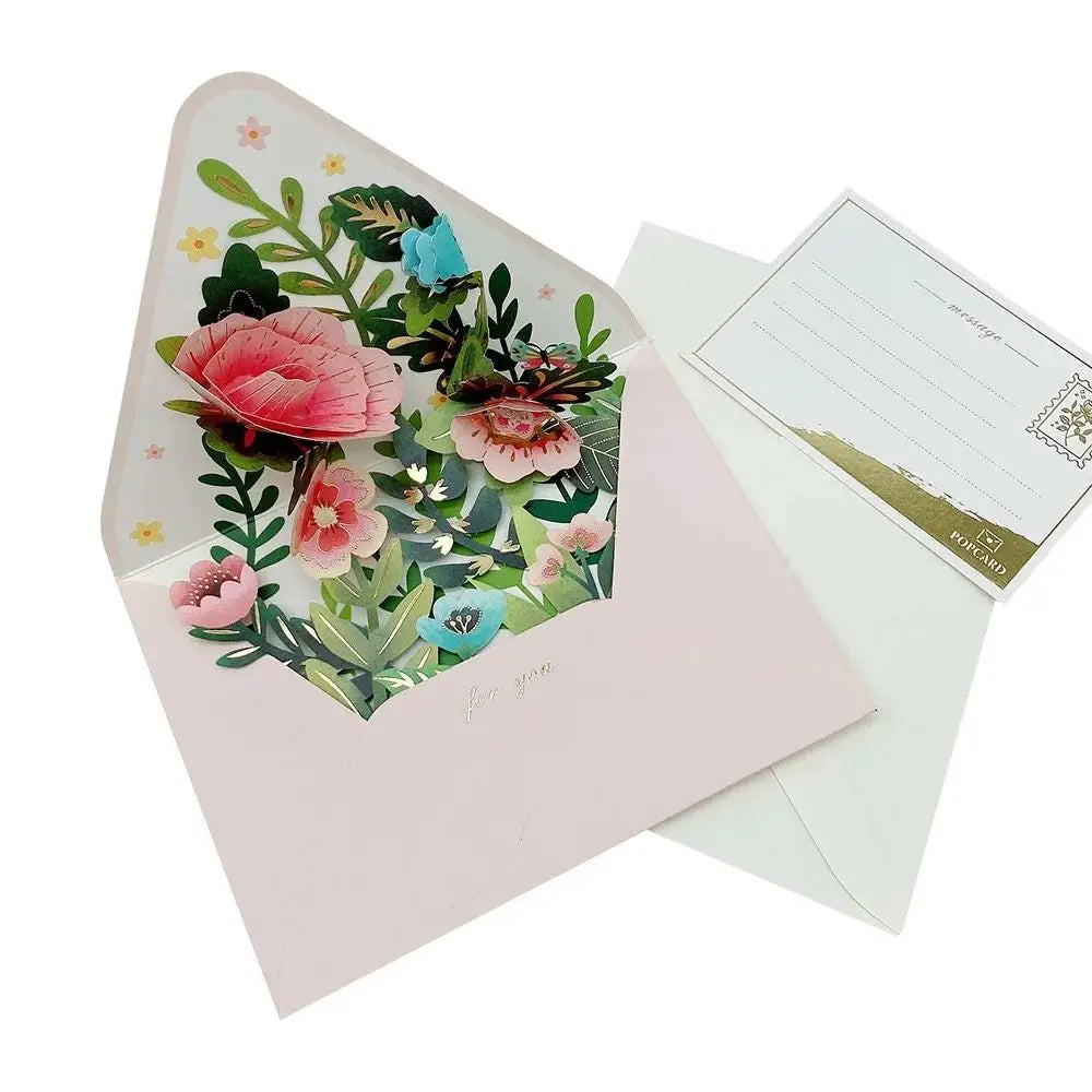 3D Pop-Up Flower Greeting Card with Envelope | Birthday & Holiday Pop-Up Greeting Card Richie's A