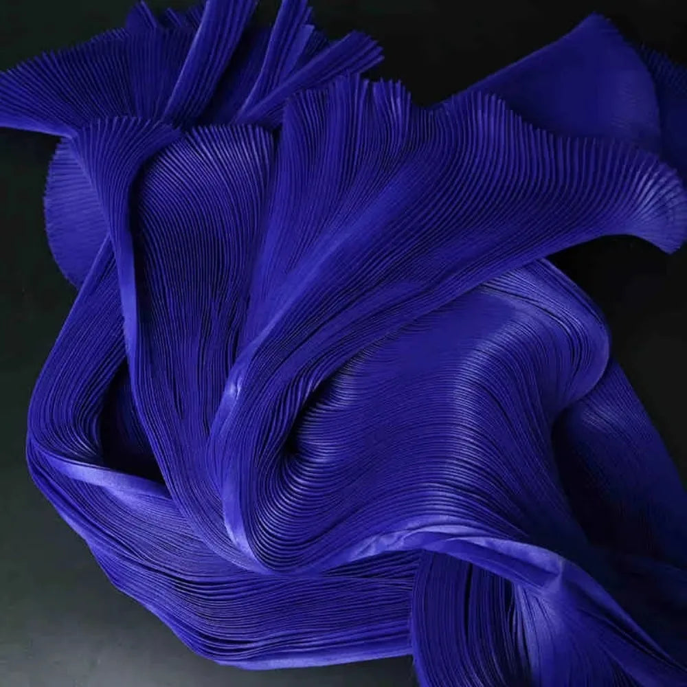 Pleated Organza Fabric 142cm Wide | 1 Yard DIY Dress & Decor Pleated Organza Fabric Richie's Dark Blue