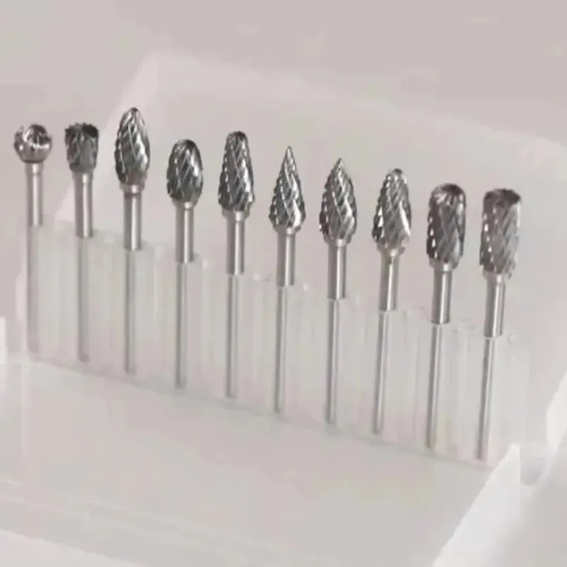 Double Cut Carbide Rotary Burr Bit Set – Wood, Metal & Stone Rotary Burr Bit Set Richie's