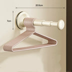 Suction Cup Wall Hanger Foldable Anti-Slip Clothes Organizer Wall Clothes Hanger Richie's White