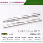 10PCS Color Gilded Pin Headers 2.54mm Single & Double Row Set