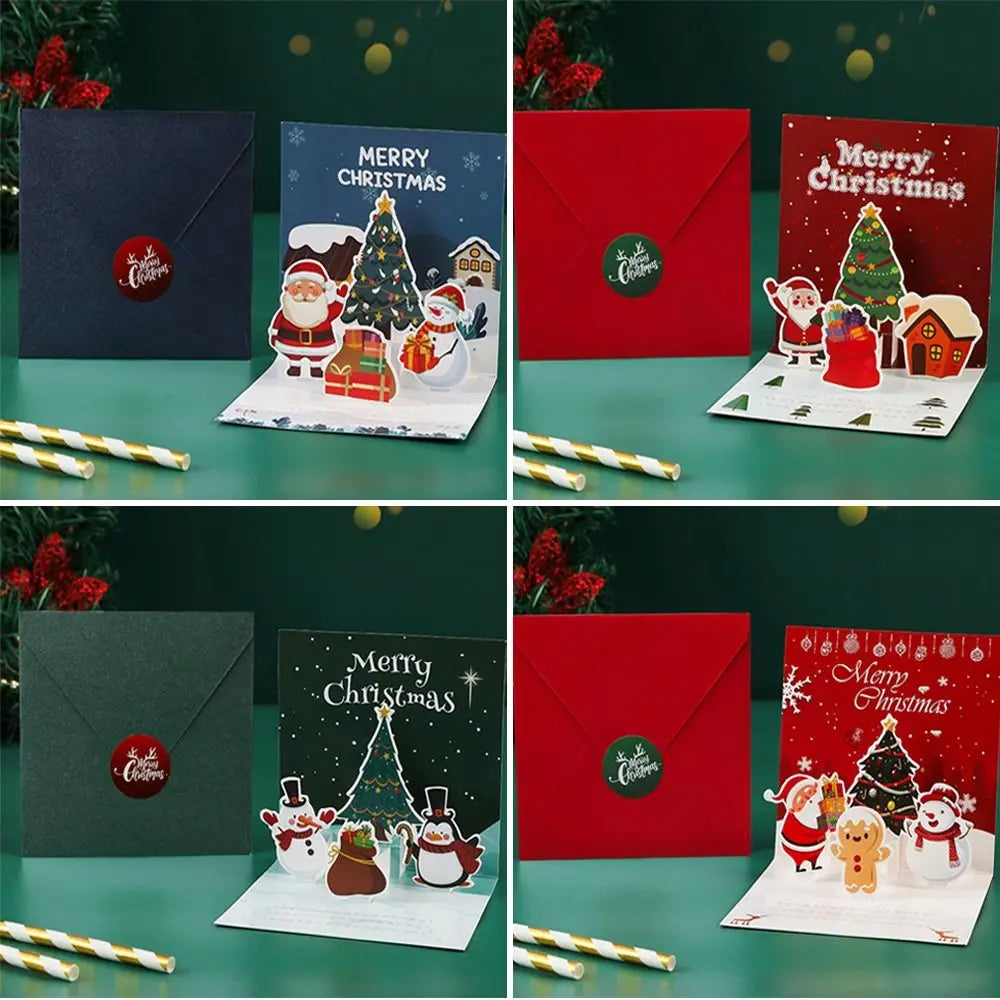 3D Pop-Up Christmas Greeting Card | Festive Postcard Christmas Greeting Card Richie's