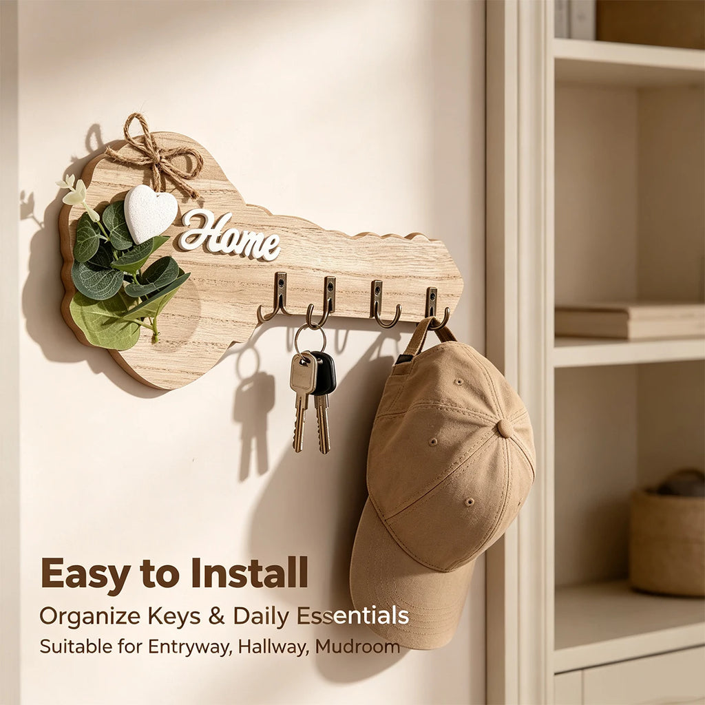 Wooden Decorative Coat & Key Hooks – Entryway Wall Hangers Decorative Wall Hooks Richie's