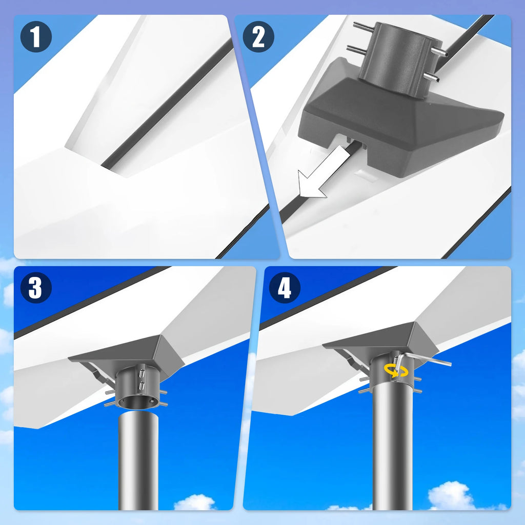 Starlink Gen 3 Pole Mount Adapter Kit | 1–2" Aluminum Satellite Dish Mount Richie's