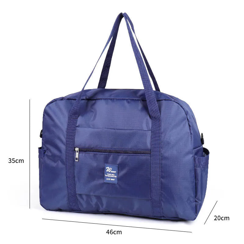 Foldable Waterproof Oxford Travel Bag – Large Capacity Unisex Foldable Travel Bag Richie's Navy blue 2