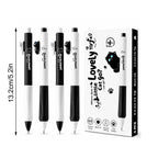 4-Pack Cute Cat Gel Pens 0.5mm Fine Point Soft Grip Gift Set Gel Pen Set Richie's