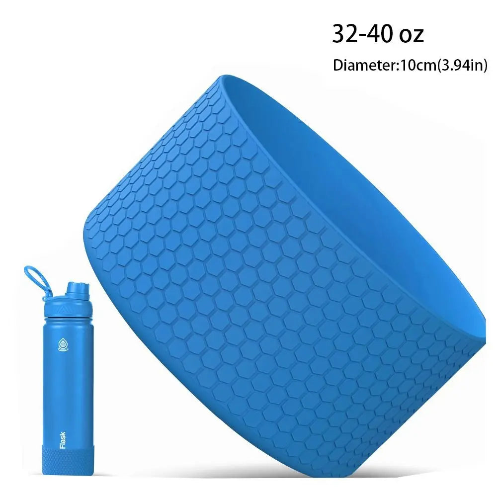 Silicone Water Bottle Bottom Sleeve – Anti-Slip Boot 12–40 oz Bottle Bottom Sleeve Richie's Dark Blue-32-40 oz