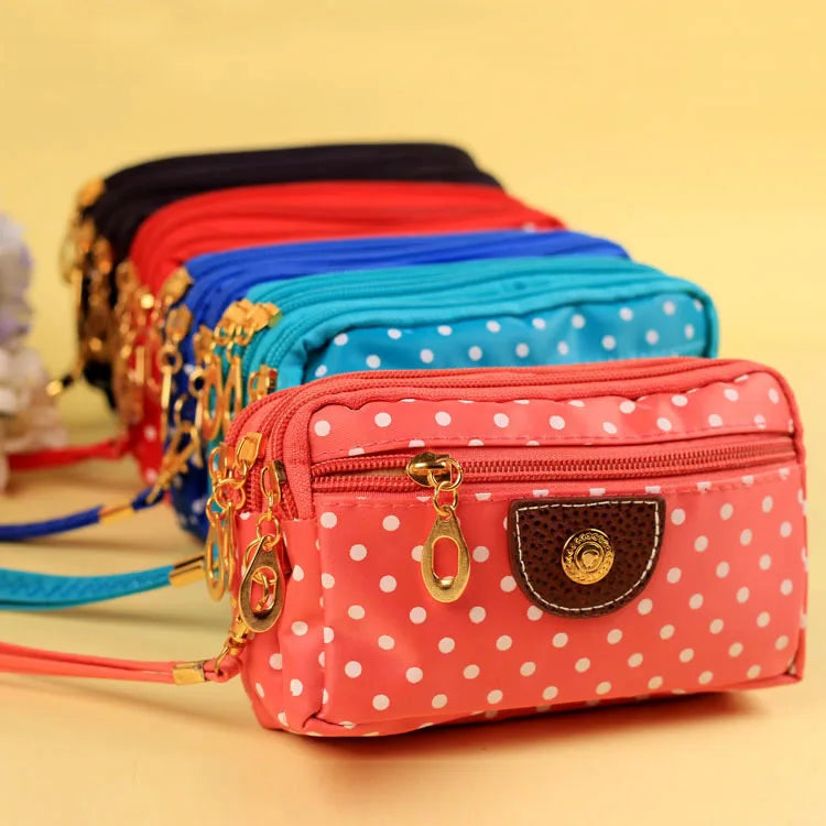 Women's Canvas Clutch Wallet – 4 Zippers & Card Holder Canvas Clutch Wallet Richie's