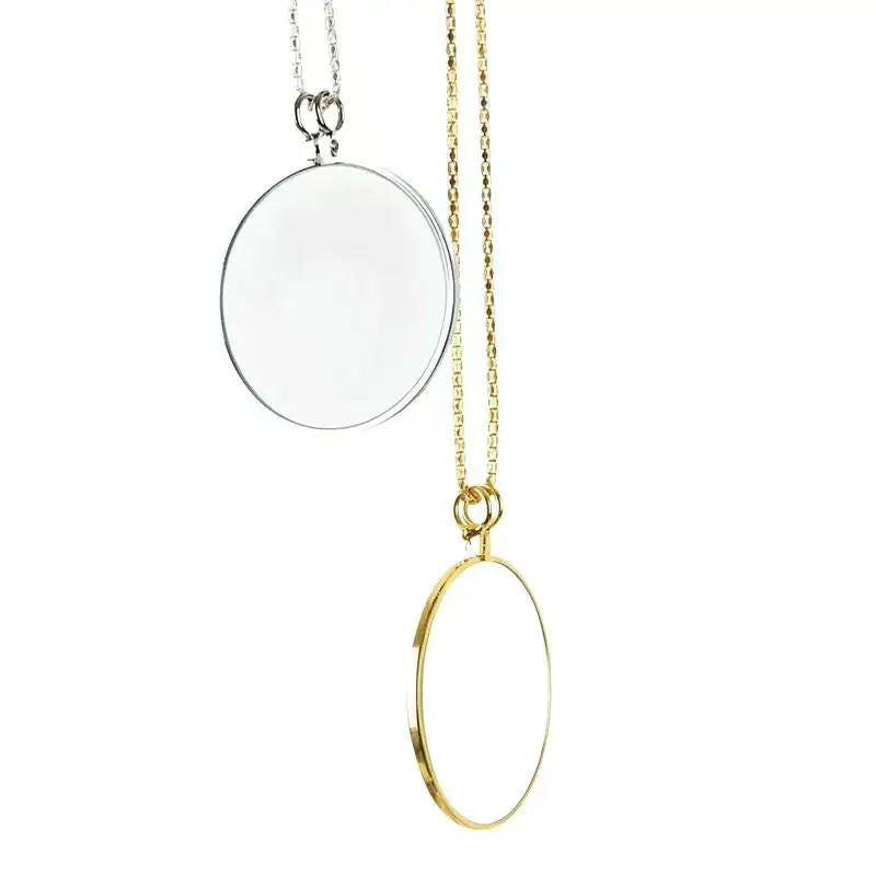 5X Magnifying Glass Necklace Pendant – Portable Monocle Pendant Magnifier Necklace Richie's