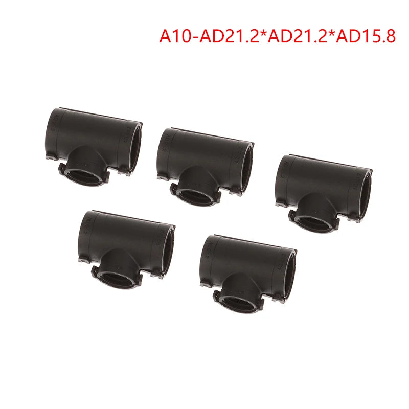 5Pcs T/Y-Shape Three-Way Corrugated Hose Wiring Connector Wiring Harness Connector Richie's A10