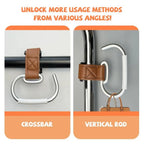 Bear Design Stroller Hook Non-Slip Carabiner Clip – Leather & Alloy Stroller Hook Clip Richie's