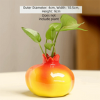 Handmade Ceramic Pomegranate Vase – Tabletop Flower Vase Ceramic Tabletop Vase Richie's Yellow-L