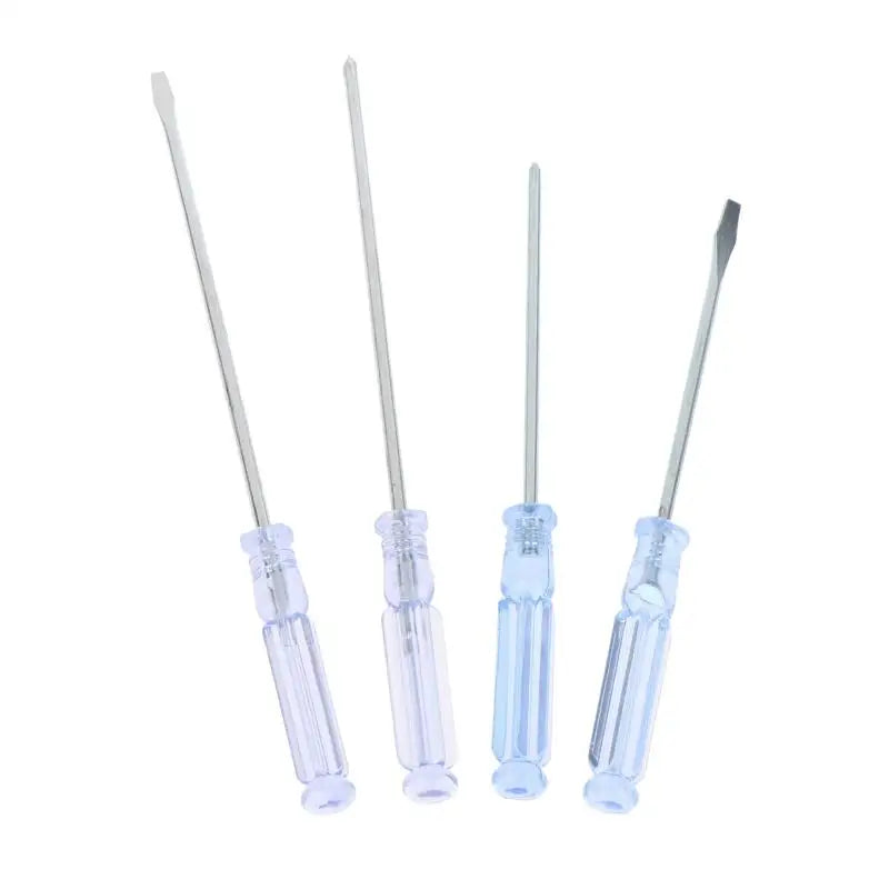4-Piece Precision Screwdriver Set – Slotted & Cross Blue Handle Precision Screwdriver Set Richie's