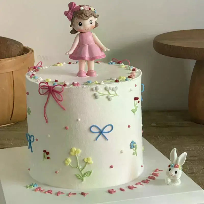 Girl Rabbit Cake Topper – Food Grade Kids Birthday Decor Cake Topper Richie's