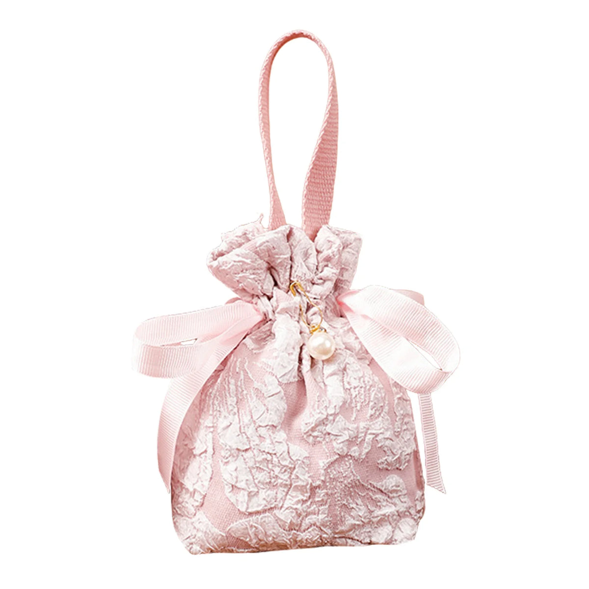 Christmas Candy Gift Bag – Fabric Drawstring Party Favor Bag Gift Favor Bag Richie's Pink B