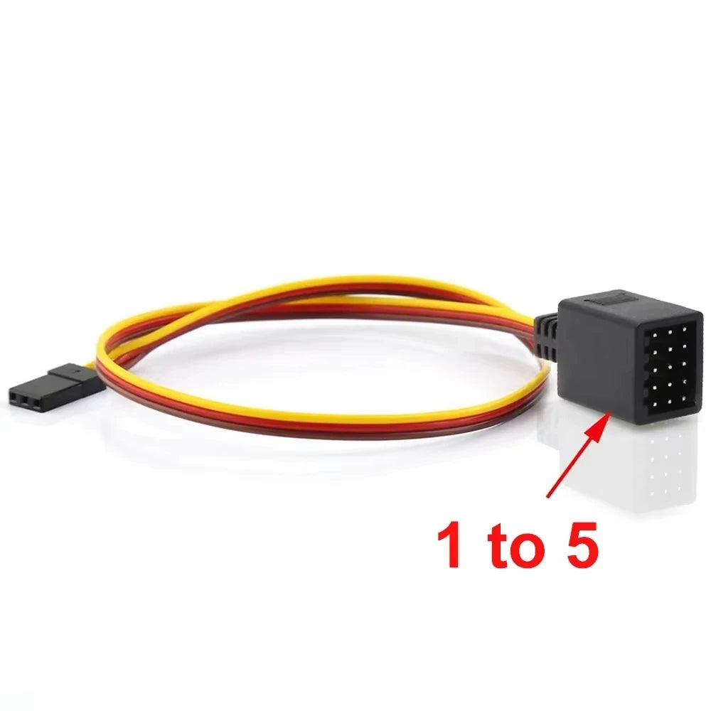 RC Servo Y-Wire Extension Cable 1 to 2/3/4/5/6 | Car Boat Aircraft RC Servo Cable Richie's 1 to 5 No plug