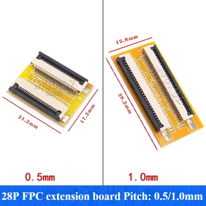 FPC FFC Flat Cable Adapter Board 1.0mm Pitch 4–60 Pin FPC FFC Adapter Board Richie's 28P 1.0MM spacing