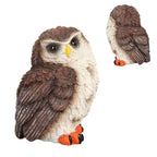 Resin Owl Figurine | Waterproof Brown Owl Statue Garden Decor Resin Garden Figurine Richie's