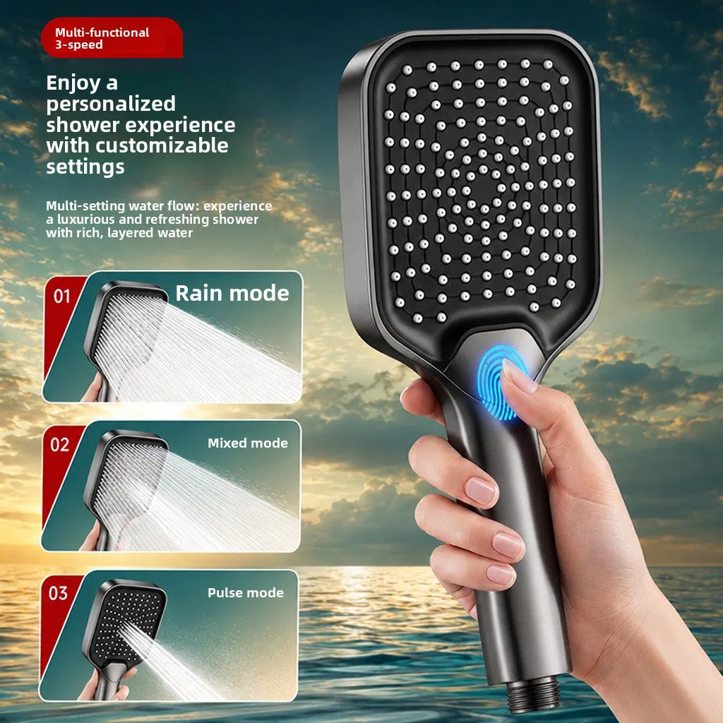 Pressurized Shower Head Set – High-Flow ABS Bathroom Kit Pressurized Shower Set Richie's