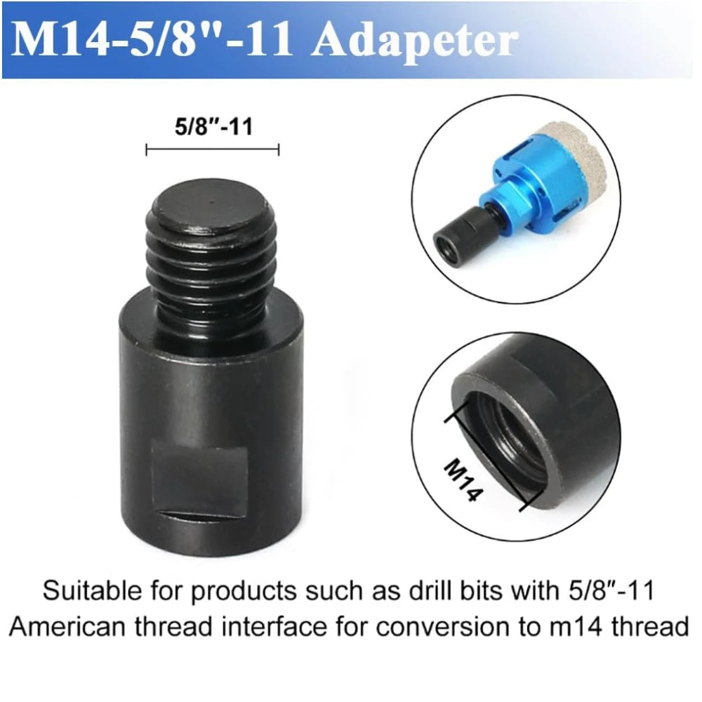 2Pcs M14 to 5/8"-11 Angle Grinder Arbor Adapter – CRV Steel Grinder Thread Adapter Richie's