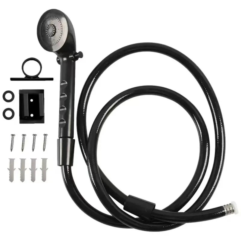RV 4-Inch Basin Shower Double Faucet Hose Set – Universal Fit RV Shower Faucet Set Richie's black