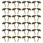 100Pcs Brass Round Upholstery Tacks 10x15mm Furniture Nails Upholstery Tacks Richie's
