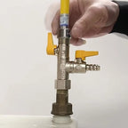 Brass 3-Way Y Diverter Valve 1/2" Hose Barb Shut Off Adapter Brass Diverter Valve Richie's Style 6