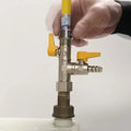 Brass 3-Way Diverter Valve 1/2" Hose Barb Shut-Off Adapter Brass Diverter Valve Richie's Style 6