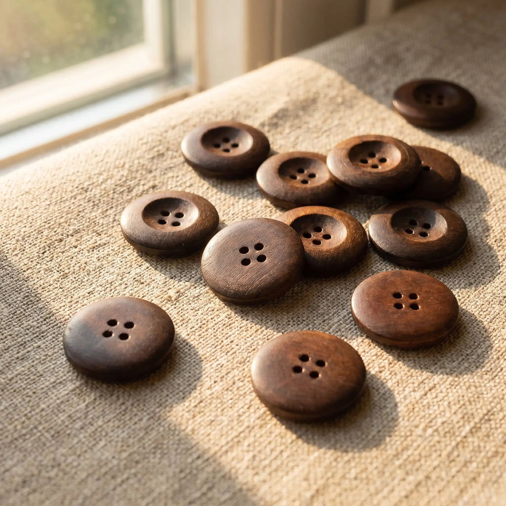 20 PCS Wooden Decorative Flatback Buttons – 4-Hole Sewing Craft Craft Sewing Buttons Richie's