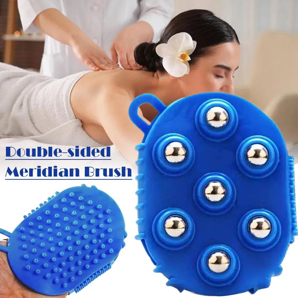 Double-Sided Steel Ball Massage Brush – Body Massager Tool Body Massage Brush Richie's