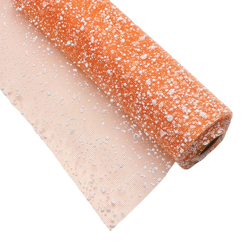 Snowflake Mesh Flower Wrapping Paper 50cm – DIY Bouquet Wrap Floral Wrapping Paper Richie's Orange 5x5x5cm