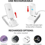 KEBINCPLED LED Clip-On Book Light USB Rechargeable 200mAh LED Book Light Richie's