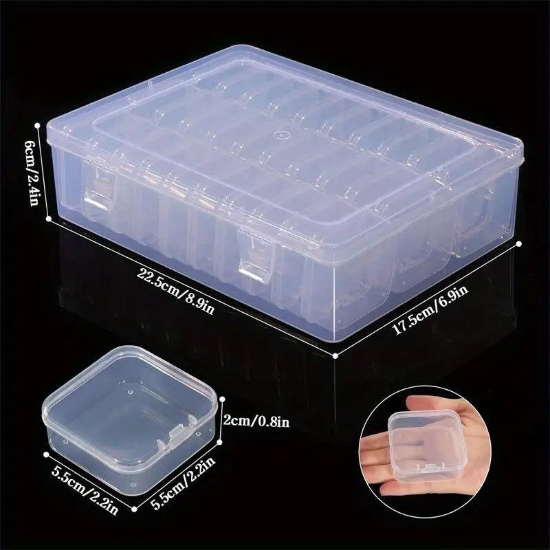 Nail Art Jewelry Rhinestone Storage Box – Multi-Compartment Jewelry Storage Box Richie's 30Pcs